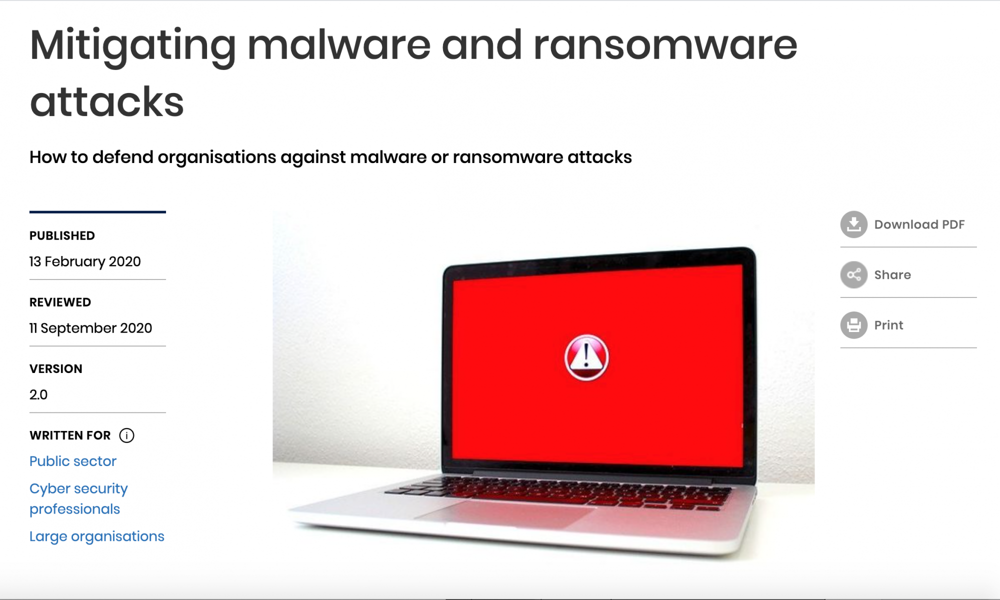 イギリス、”National Cyber Security Centre”ウェブサイトより